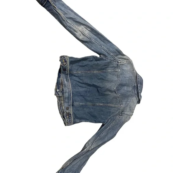 Abercrombie & FItch fitted distressed denim jacket - Picture 8 of 10